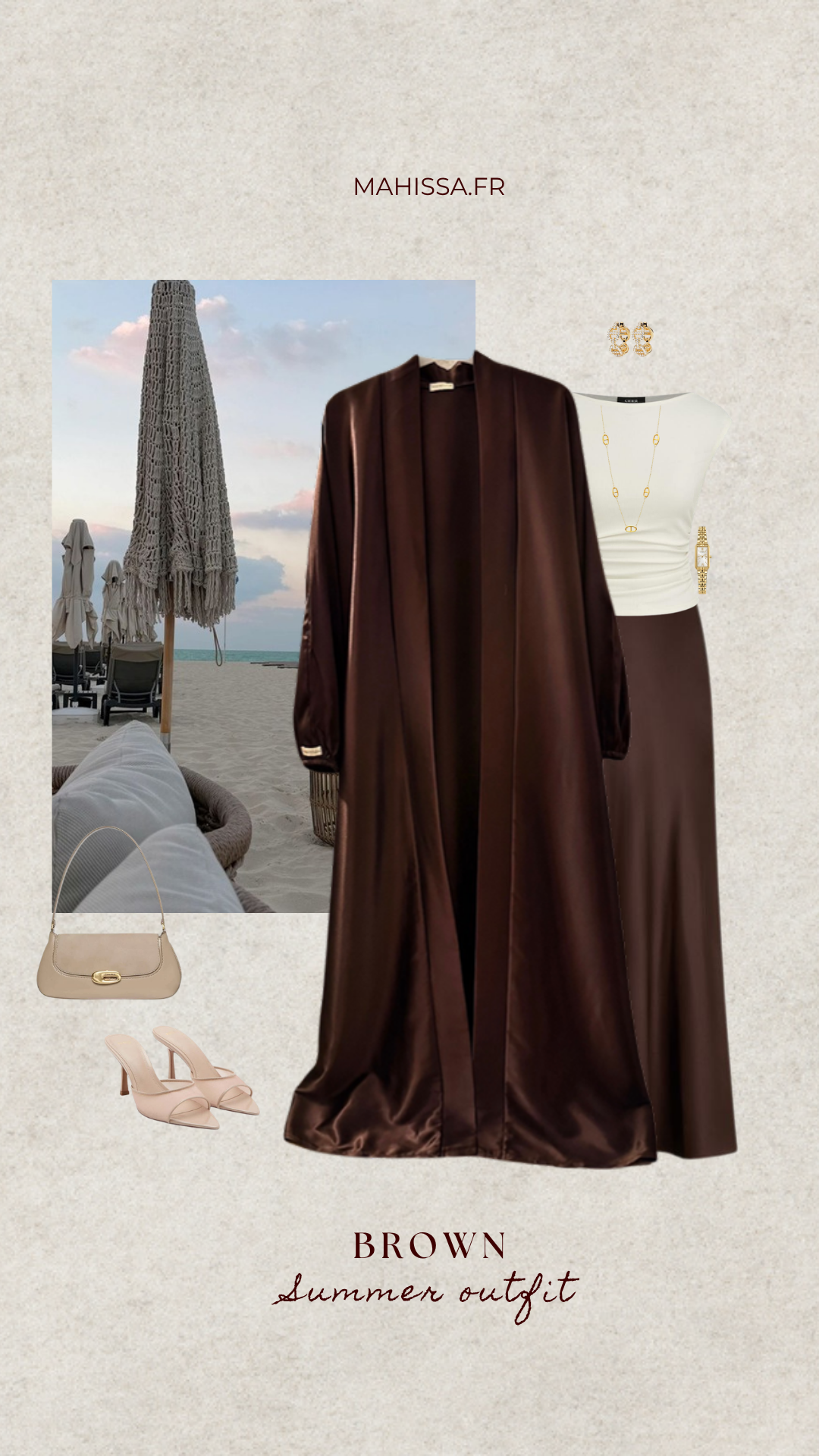 MAYRAH PVRIS - Brown+ ROBE