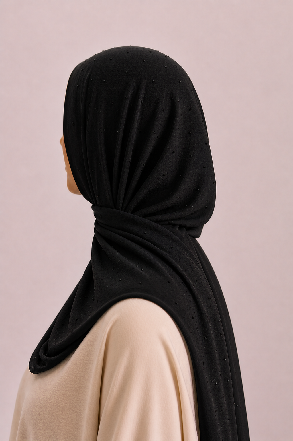 Hijab Strass - Noir